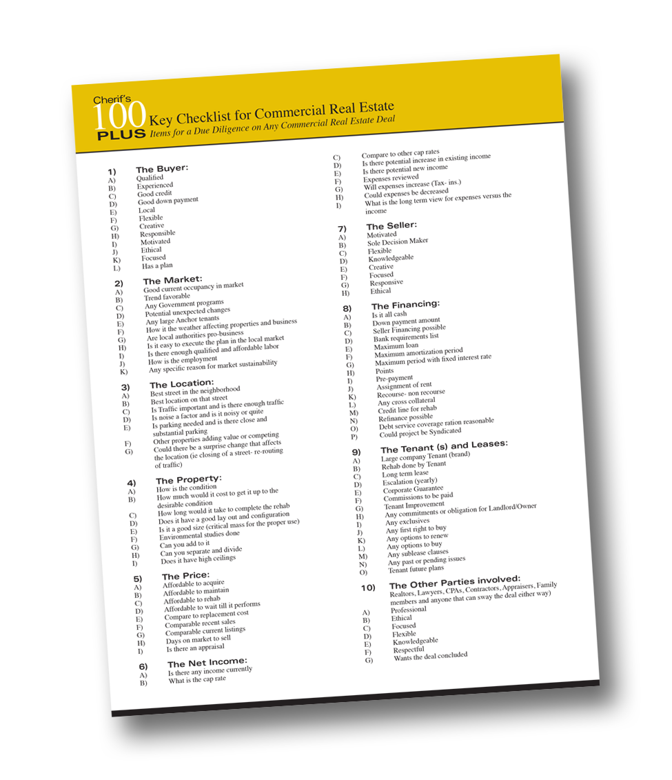 100 key checklist